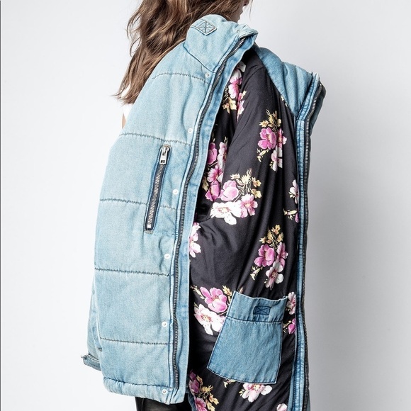 Zadig & Voltaire runway denim puffer coat - Picture 5 of 9